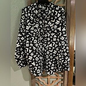 Karl Lagerfeld Paris Logo Graffiti Blouse